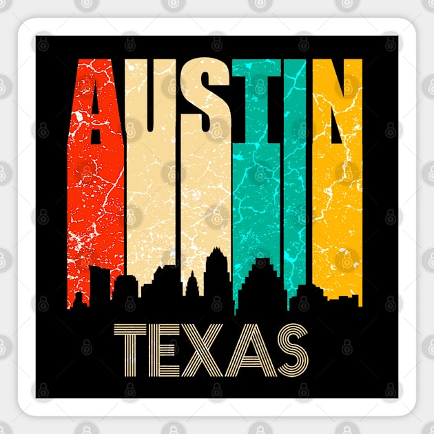 Austin Texas Skyline Magnet by Mila46